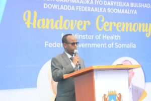 The New Minister of the ministry of Health- Somalia FGS Dr Ali haji Aden 